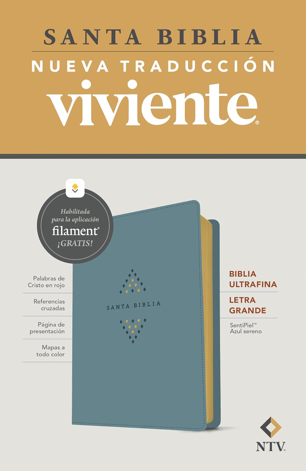 Biblia NTV con Filament – Azul Sereno – Letra Grande - Image 5