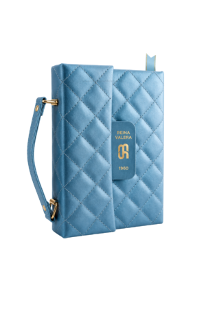 Biblia RVR1960 - Cartera Azul con Broche Magnético