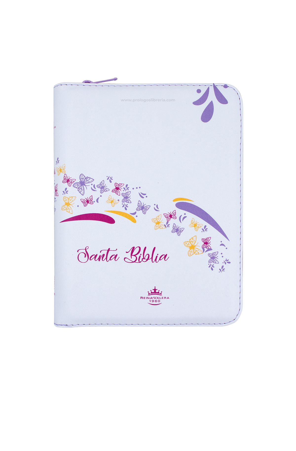 BIBLIA RVR1960 - Mediana - BLANCO MARIPOSAS