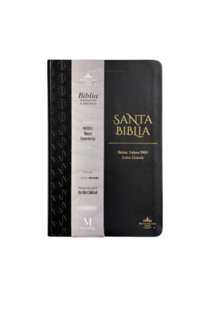Biblia RVR1960 - Negro Geométrico - Letra Grande